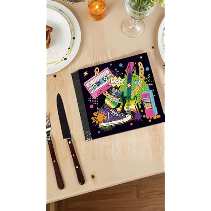 HIP HOP PARTY NAPKINS SET 40 PCS, DISPOSABLE PAPER LUNCHEON NAPKINS FOR HIP HOP THEME PARTY SUPPLIES, FUN & STYLISH DECORATIVE LUNCH NAPKINS FOR CELEBRATIONS - Image 3